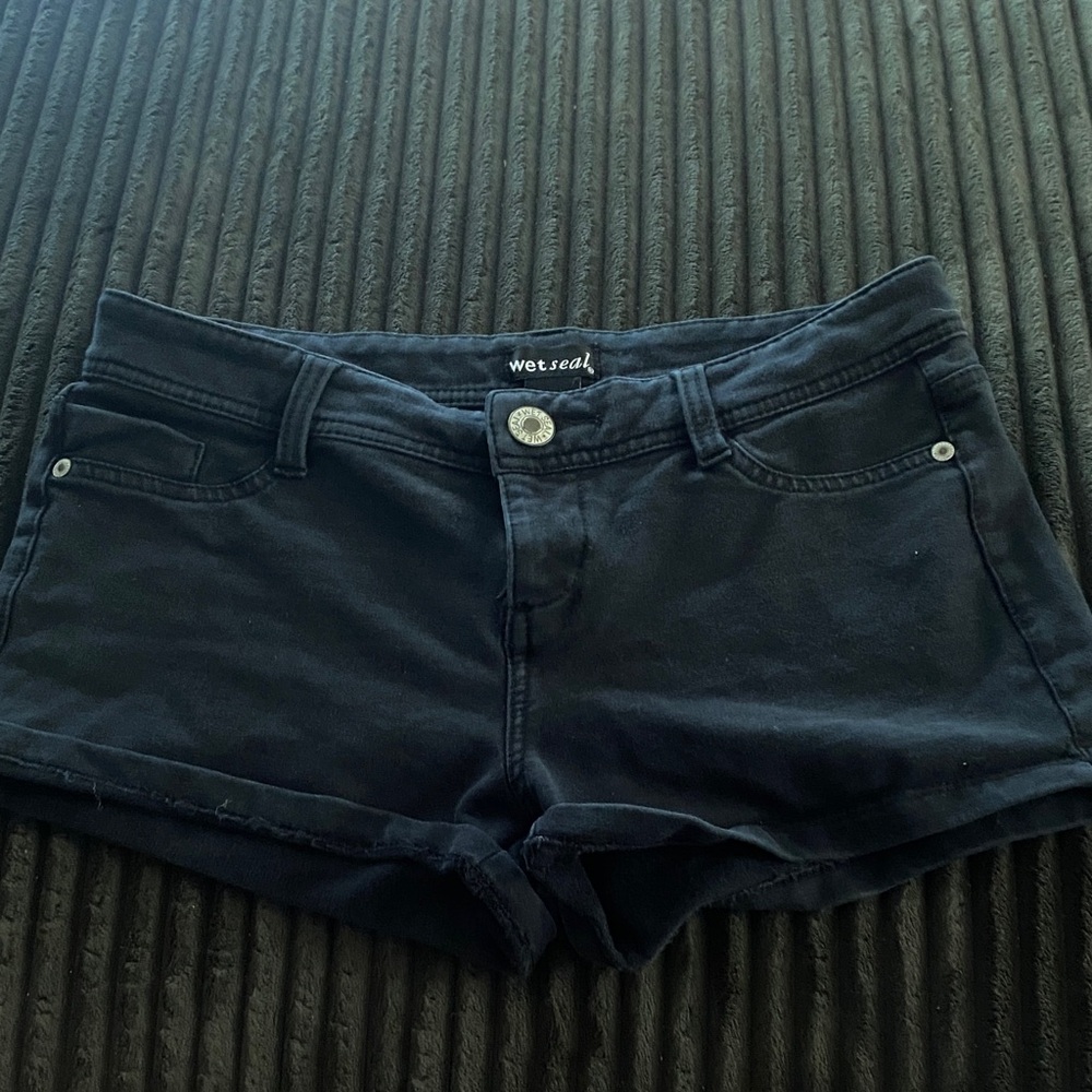 Y2K low rise RARE Wet Seal Women's Black Jean Shorts